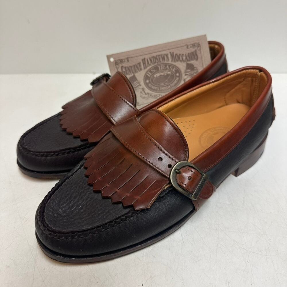 NWT Rancourt & Co. x H.S. Trask Elk Buckle Loafer Handsewn Made in Maine USA 8 D